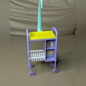 2016 Mattel Barbie Baby Changing Table Station Cart DVG10